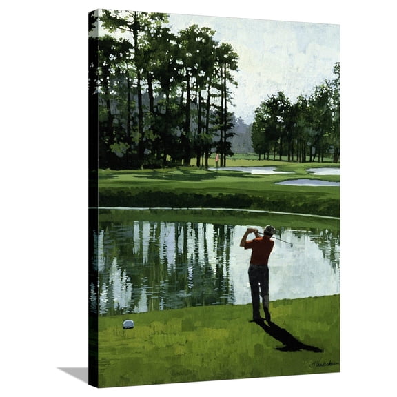 Art.com Golf Course 9 Stretched Canvas Print Wall Art by William Vanderdasson, 24" x 32"