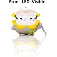 thumbnail image 5 of Cool Funny 3D Cartoon Estética Estilo Kawaii Diseñado Protector Airpod Pro Funda de Silicona con Llavero para Mujeres Hombres Niñas Niños Niños (Pingüino Girasol) TUNC Sencillez, 5 of 5