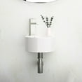 thumbnail image 3 of White Rectangular Ceramic | Wall Mounted Bathroom Sink with Faucet Hole | Acid - Resistant and Low Water Absorption, 3 of 5