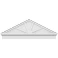 thumbnail image 3 of Ekena Millwork 54"W x 20-3/8"H x 2-3/4"P (Pitch 6/12) Peaked Cap 4 Spoke Architectural Grade PVC Combination Pediment, 3 of 8