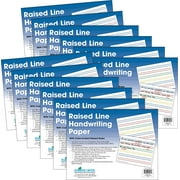 Barker Creek Raised Line Handwriting Paper 12-pack, Use Sight and Touch to Strengthen Handwriting Skills with Color-Coded Raised Rules, 8.5" x 11", 600 Sheets per Pkg (5503-12)