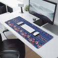 thumbnail image 2 of Long Mouse Pads for Desk,Pioneer Flower Floral Print Pattern Desk Mats on Top Of Desks, Desk Mouse Pad Extra Large with 3mm Non-Slip Base and Stitched Edge for Gaming,Office,Work,Home 31.5"x11.8", 2 of 6