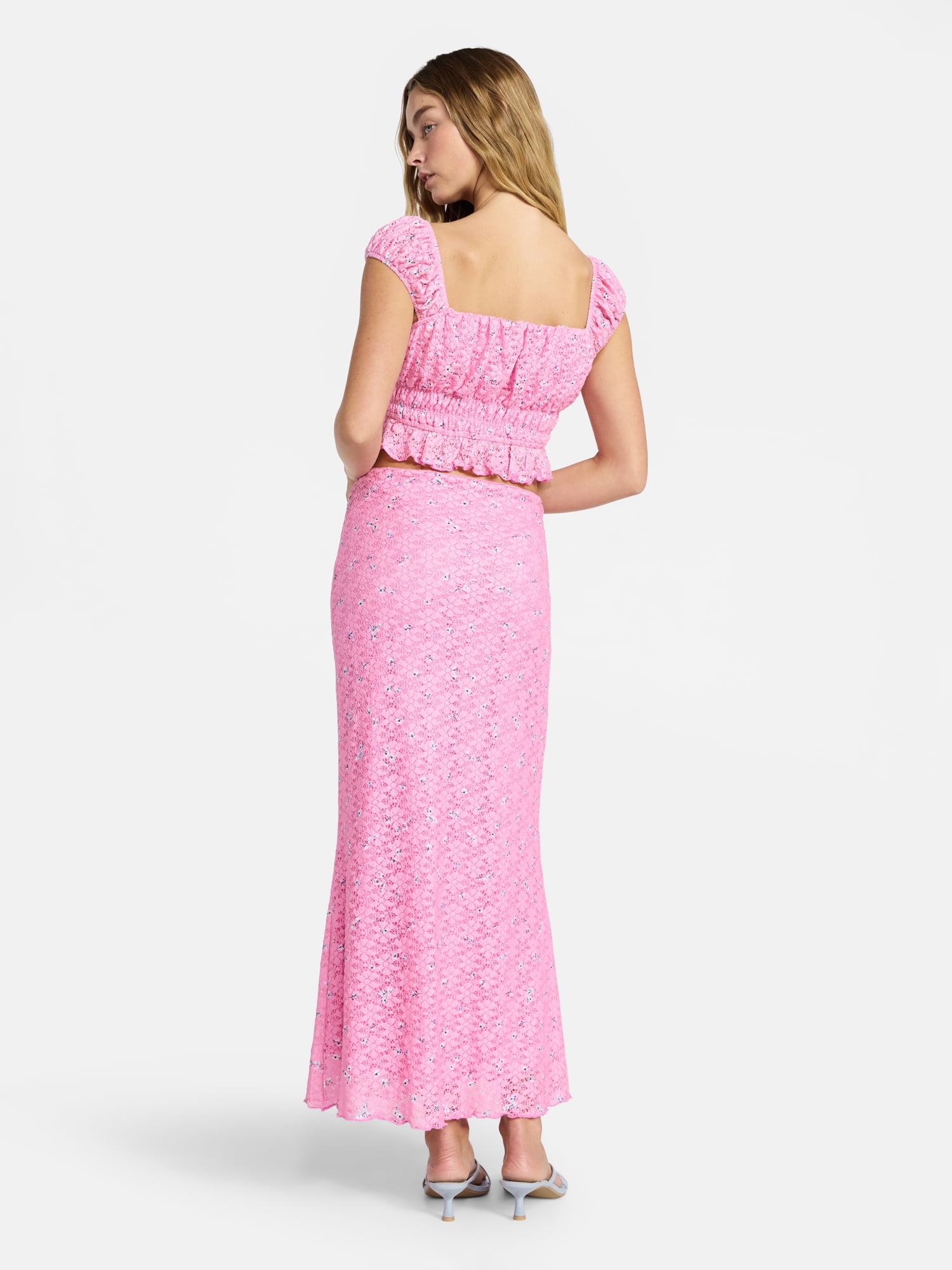 No Boundaries Printed Ruffle Tank and Skirt, 2-Piece Set, Women's Sizes XXS-XXL