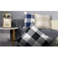 thumbnail image 2 of 16x16 Set of 2 Navy Blue and White Buffalo Plaids Throw Pillow Covers Outdoor Decorative Farmhouse Retro Dark Blue Check Cushion Cases Home Decor for Patio Couch Sofa, 2 of 6
