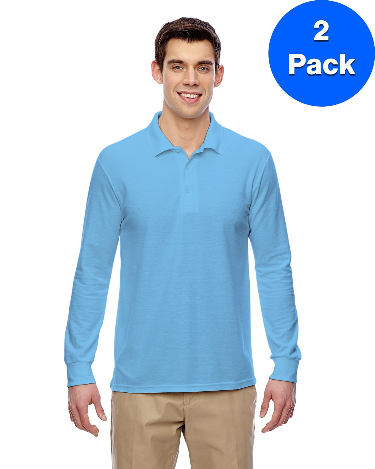 gildan polo shirts long sleeve