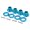 Blue, variant on Riousery 4 PCS RC Wheel Hex Driver 17mm / 0.67 in Aluminum Alloy Coupler Kit for HSP 1/8 RC Car, Black