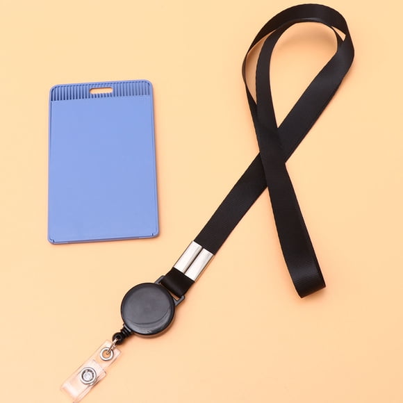 OUNONA 4Pcs Key Lanyard Flexible Neck Strap Lanyard for Work Black