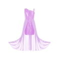 thumbnail image 4 of CHICTRY Kids Girls Chiffon Allover Shiny Sequins Party Dress Sleeveless Birthday Party Proms Ball Gown Flower Girls Dress Lavender 10, 4 of 7