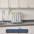 thumbnail image 6 of Tooloton 20-Hook Baby Bottle Drying Rack, Space Saving Countertop Organizer, White and Gray, 6 of 7