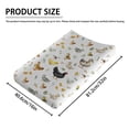 thumbnail image 2 of Springtime Hens Rooster Duck Changing Pad Cover for Baby Girl Boy Farm Animals Chicken Ducks Eggs Leaves Diaper Change Table Sheets Soft Stretchy Fitted Changing Pad Mat Sheets 32"x16", 2 of 6