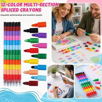 Cra-Z-Art 96 Count Crayons, Bulk Pack with Built-in Sharpener