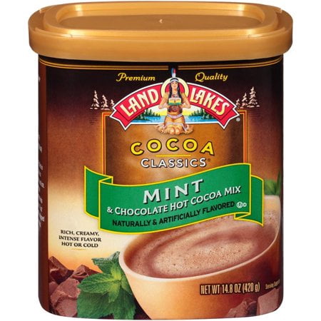 (2 pack) Land O Lakes Cocoa Classics Mint & Chocolate Hot Cocoa Mix, 14.8 (Best White Hot Chocolate Mix)