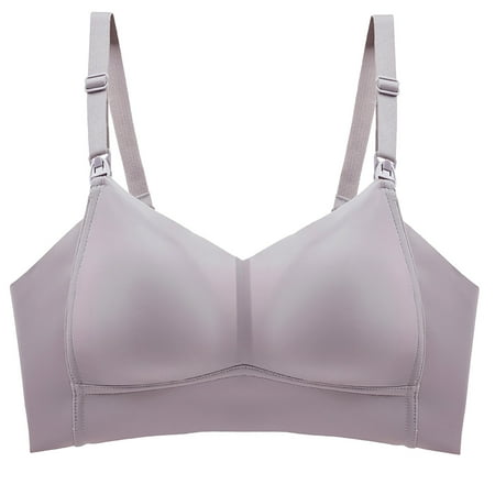 

QWERTYU Womens Nursing Bras for Breastfeeding Adjustable Sleep Comfort Bralette Bra M