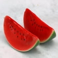 thumbnail image 3 of Zhuge 6pc Artificial Watermelon Slice - Plastic Green Red Watermelons Slices Fruit - Six Pieces, 3 of 3