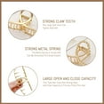 thumbnail image 3 of Style-Carry 6 Pcs Large Metal Hair Claw Clips for Thick Hair, Non-Slip Gold Color Jaw Clamps, Fashion Styling Hair Accessories for Women Girls, 3 of 12
