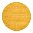 thumbnail image 3 of Unique Loom Outdoor Trellis Textured Collection Area Rug - Spatial (4' Round Yellow), 3 of 7