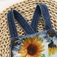 thumbnail image 4 of NZRVAWS Little Baby Girl Clothes Suspender Ripped Denim Floral Shorts Baby Girl Summer Clothes 6-7 Years, 4 of 8