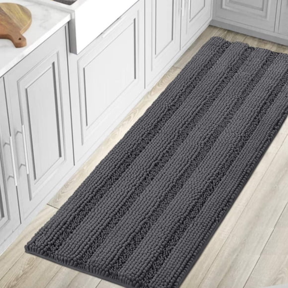 Alfombra de baño H.VERSAILTEX, extra larga, absorbente, gris