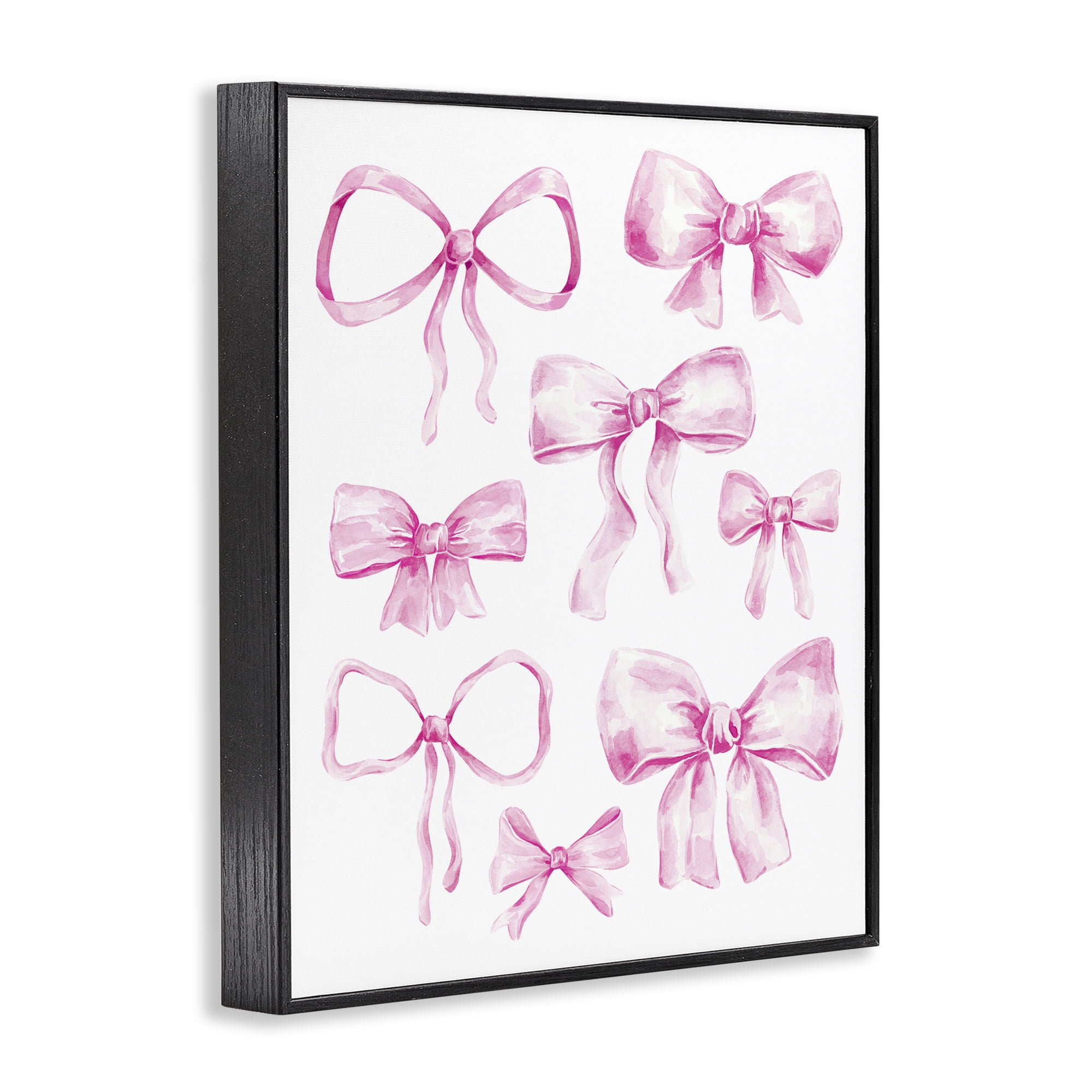 Stupell Industries Coquette Bow Collection Black Framed Giclee Art, design by Bethany Sandoval