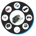thumbnail image 2 of Methold Adaptador de 90 grados Hub Transmisión de datos Macho a hembra USB Conventer Conector USB 3.0 Juegos de teclado y mouse para computadora, 2 of 6