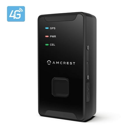 Amcrest 4G LTE GPS Tracker - Portable Mini Hidden Real-Time GPS Tracking Device for Vehicles, Cars, Kids, Persons, Assets w/Geo-Fencing, Text/Email/Push Alerts, 14 Day Battery, Global, No