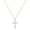 B-gold, variant on Rose Gold Cross Necklace for Women Stainless Steel Tiny Cross Pendant Chain Adjustable