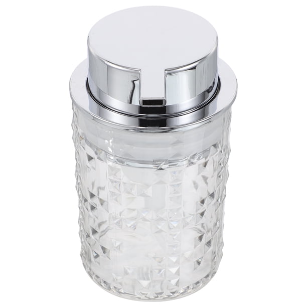 Dispensador de jabón de manos espumoso, transparente, rellenable, para baño y cocina, de vidrio, con bomba
