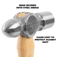thumbnail image 3 of GreatNeck Ball Peen Hammer with Hickory Handle, 16 oz, 3 of 10