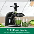 thumbnail image 2 of Exprimidor BRECIOUS Cold Press de 2 velocidades, silencioso, reversa, negro, 2 of 9