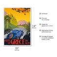 thumbnail image 2 of Visitez la Grèce en Auto (Visit Greece by Car) - Automobile et Touring Club de Grèce (Automobile Touring Club) - Vintage Travel Poster c.1930s - Master Art Print 10in x 14in, 2 of 4