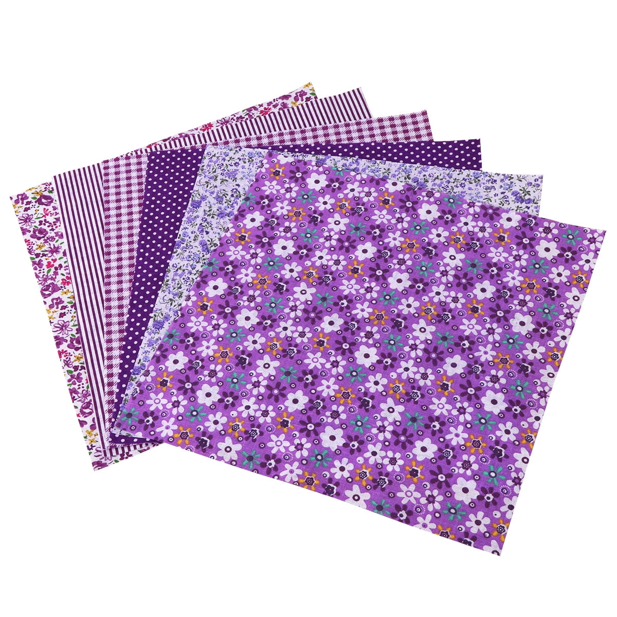 6pcs Squares Floral Pattern Cotton Fabric Cloth For DIY Crafts Sewing