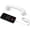 White, variant on Retro Phone Handset,Wired Plug-in Vintage Phone with Microphone, Anti-radiation, Wired Phone Accessory with Volume Control, Compatible with iPhone and Android Phones, Type-C Interface