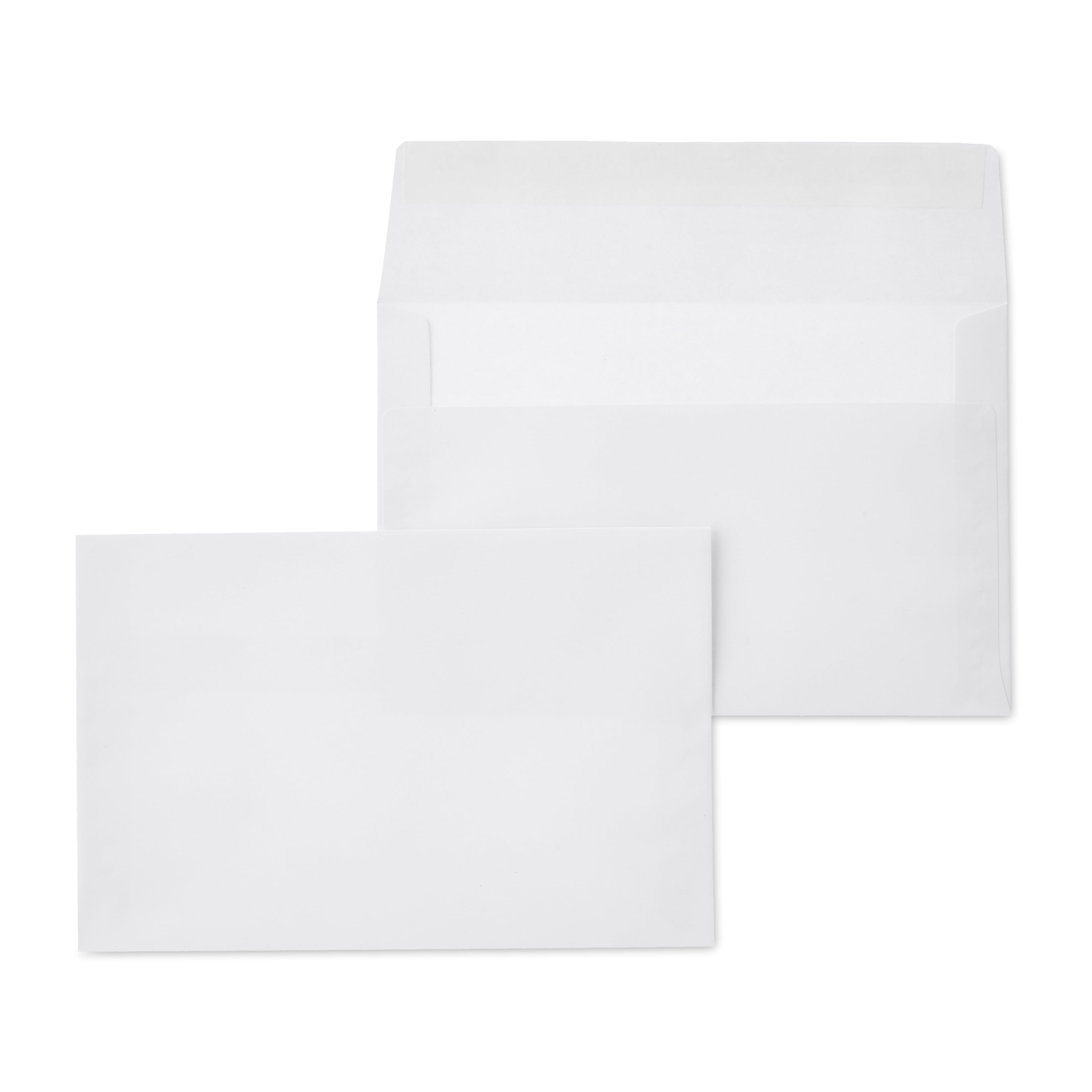 Pen+Gear A7 Greeting Card Peel & Stick Envelopes, White, 5.27 in x 7.24 in, 250 Count