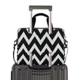 thumbnail image 2 of Iauyy 16inch Laptop Briefcase for Men/Women , Detachable Strap & Padded Compartment，Water-Resistant BagBusiness Travel File and Notepad,Black and White Stripes, 2 of 7