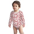 thumbnail image 2 of Xecao Red Football Print Baby unisex-baby Cotton Long-sleeve Bodysuits-3 Months, 2 of 6