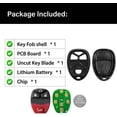 thumbnail image 6 of Car Key Fob Remote Keyless Entry Control 315MHz 4 Button Replacement for 2005-2017 Cadillac Escalade DTS Chevrolet Buick Enclave Saturn Pontiac Suzuki - 2 Pack, 6 of 6