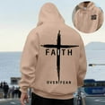 thumbnail image 3 of Men's Jesus Hoodie Cross Letter Print Comfy Hooded Sweatshirt Long Sleeve Loose Fit Casual Streetwear Graphic Hoodies for Men, 3 of 7