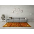 thumbnail image 3 of Ahgly Company Machine Washable Indoor Round Persian Yellow Traditional Area Rugs, 5' Round, 3 of 4