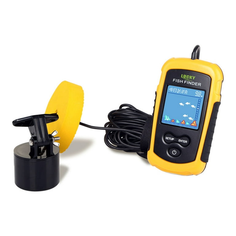 LUCKY LCD Color Screen Portable Wired Fish Finder 100M Depth Range Sonar  Echo Sounders Fishfinder 