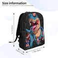 thumbnail image 4 of Fotbe Blue Dinosaur Travel Laptop Backpack, Business Slim Sturdy Laptops Backpack, Water Resistant College School Computer Bag Gift for Men & Women Fits 15.6 Inch Notebook, 4 of 8