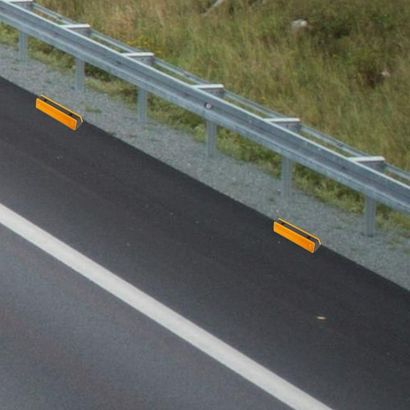 COMPUKAS Reflective Driveway Markers 2Pcs Rectangular Polycarbonate Plastic For Highway