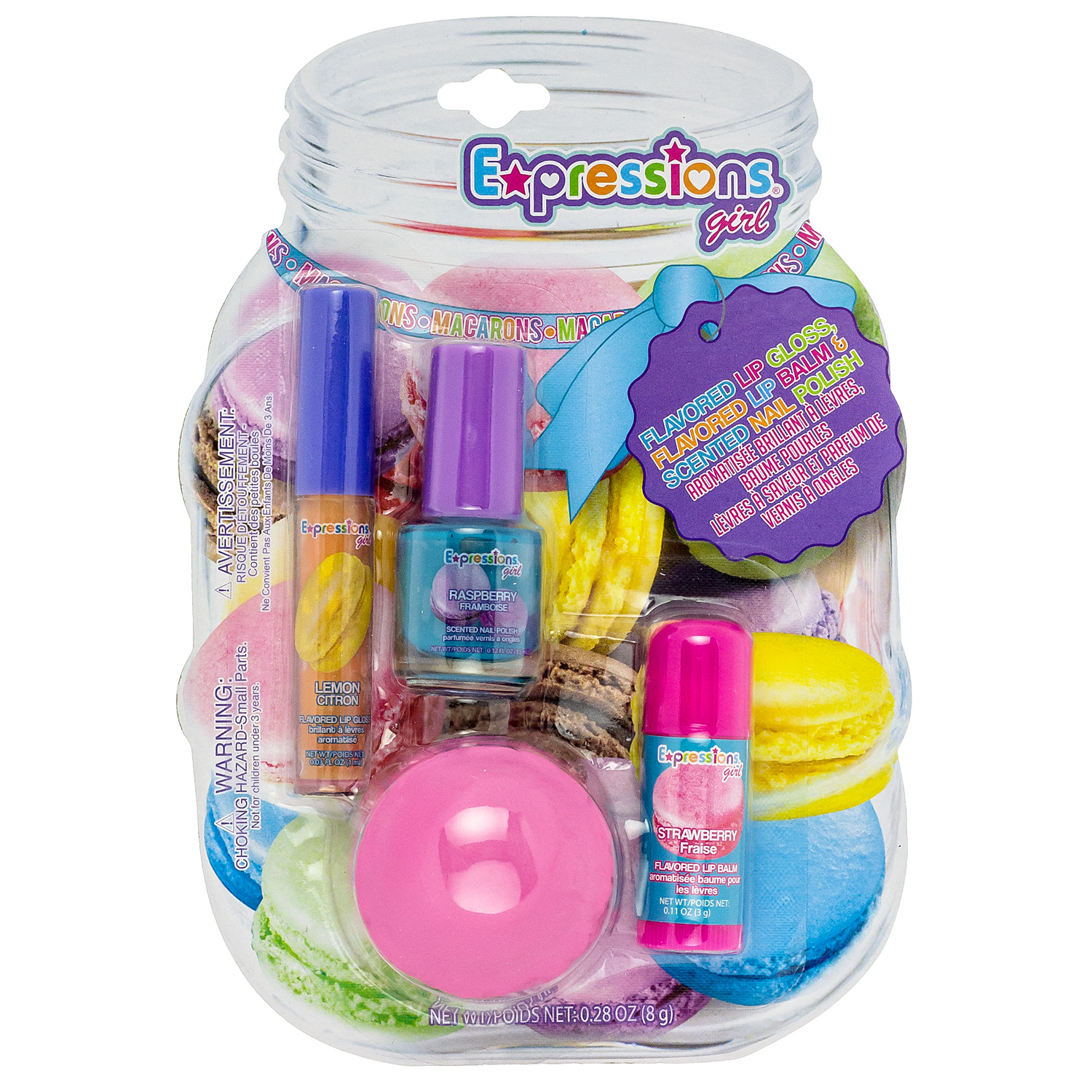 Expressions Girl Macaroon Lip & Nail 3Piece Set Nail Polish, Lip