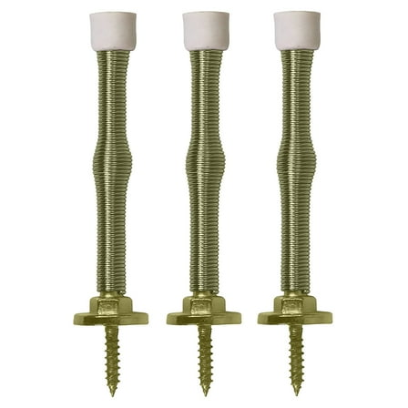 Wideskall 3 Packs Spring Door Stopper Spring Door Stop, Brass