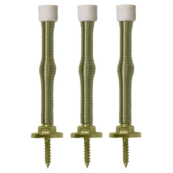 Wideskall 3 Packs Spring Door Stopper Spring Door Stop, Brass