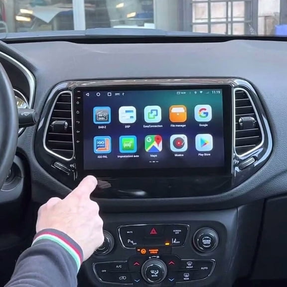 2 32G Android 13 Car Stereo Radio for Jeep Compass 2018-2020 10.1 Inch Touchscreen Wireless CarPlay Android Auto