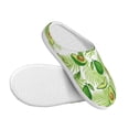 thumbnail image 3 of Wukai Avocado And Tropical Palm Leaves Print Women's Indoor Bedroom Slipper Slip On Shoes, Unisex House Shoes with Anti-Skid Sole for Men, Gift for Women Men-39/40, 3 of 7
