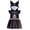 Kuromi Jet Black Pink, variant on Hello Kitty Little Girls' Cosplay Hooded Tutu Dress White Red