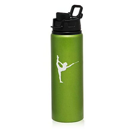 MIP Brand 25 oz Aluminum Sports Water Travel Bottle Female Gymnast Twirling Baton Gymnastics