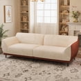 thumbnail image 4 of 86.61" Three-Seater Fabric Sofa, Modern Minimalist Upholstered Couch with Compressed Foam Filling & Sturdy Metal Frame, Ideal for Living Rooms & Apartments, 4 of 6