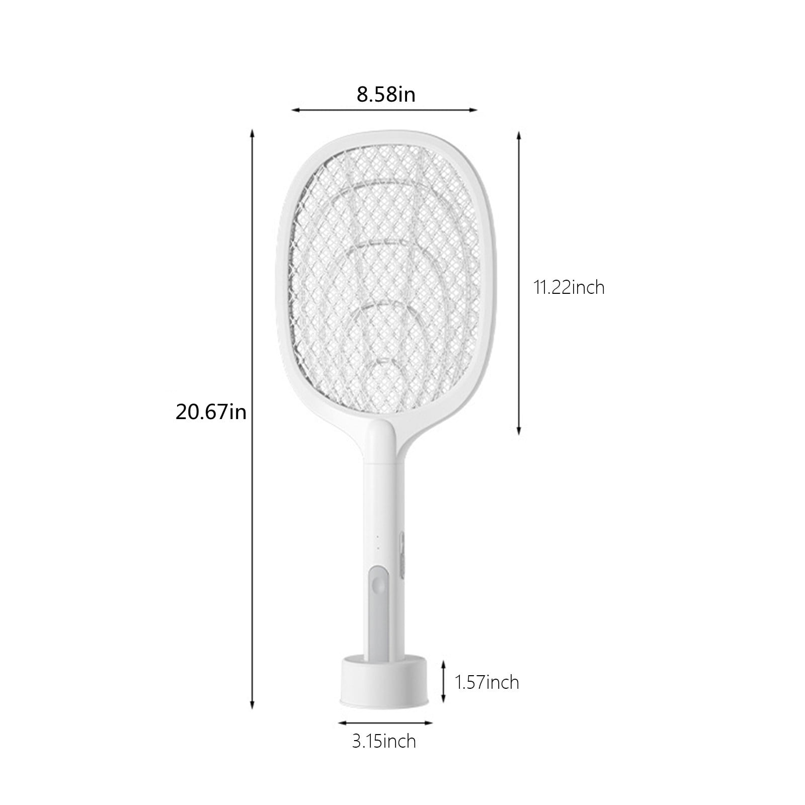 Nkmbld Electric Handheld Bug Zapper, Indoor/Outdoor Electric Fly Swatter Racket for Flies Insect Killer Trap Home Office Camping Patio, White